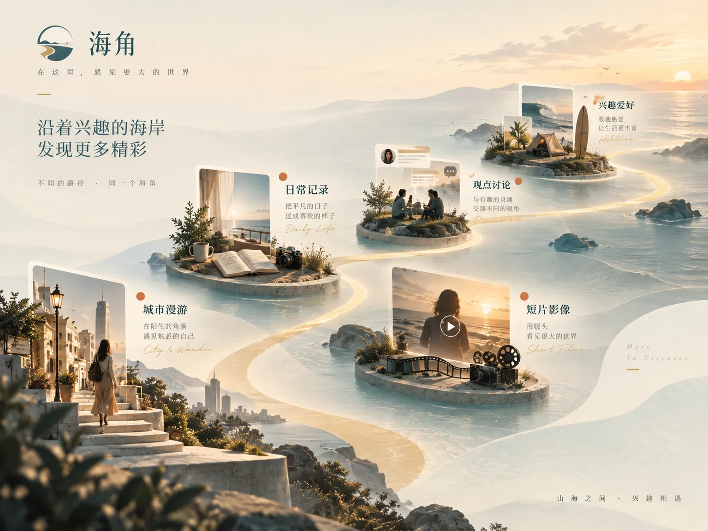 城市街道与步行观察场景